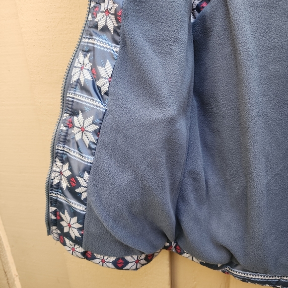 Old Navy Girls M(8) Vest Fair Isle Zip Frost Free Pockets Quilted Fleece-Lined - Picture 9 of 16